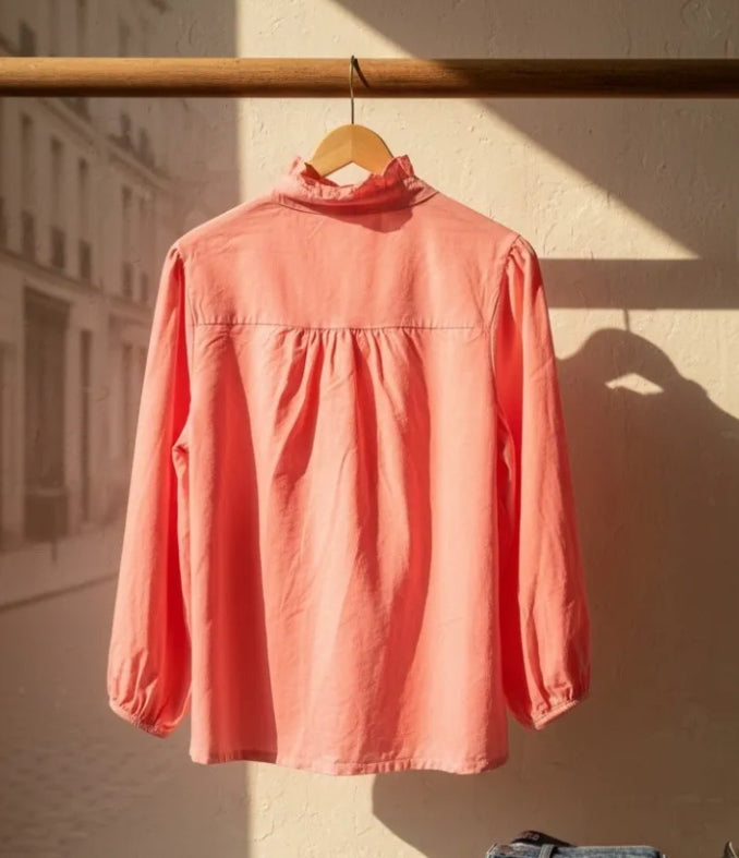 Blouse gabardine corail