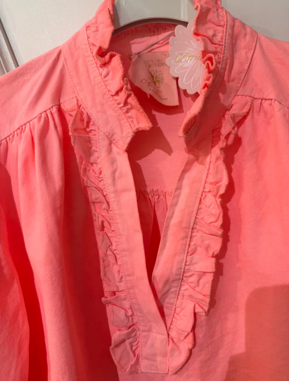 Blouse gabardine corail