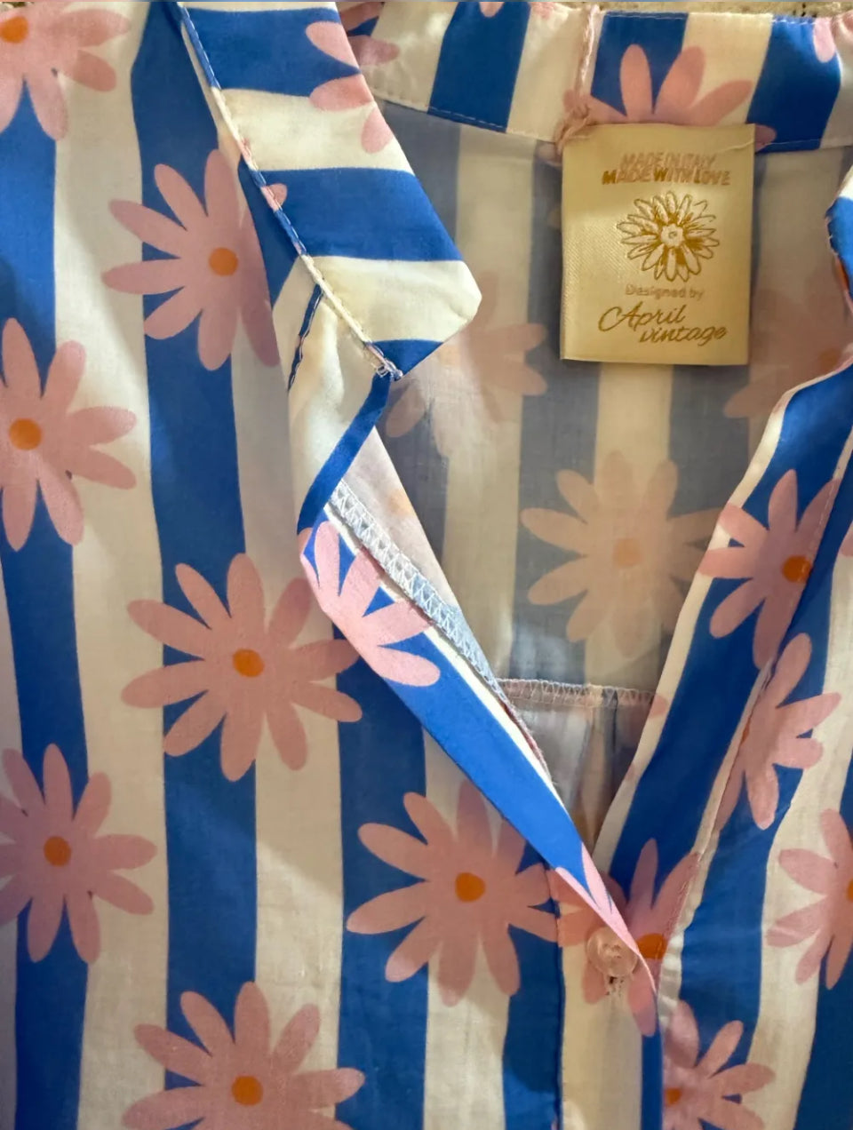 Chemise blue Flowers