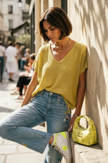 Tee-shirt maille lurex
