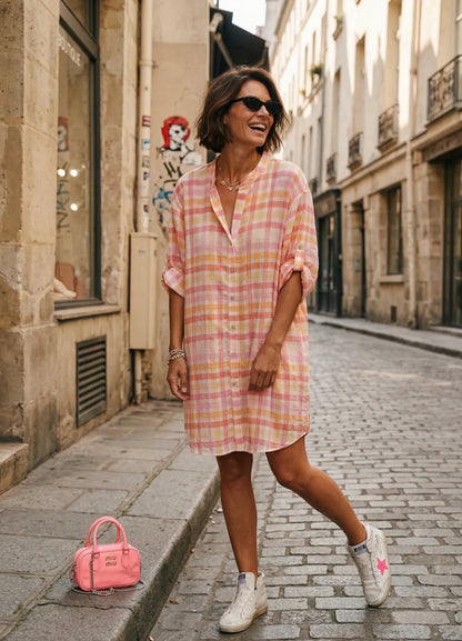 Robe chemise Carreaux