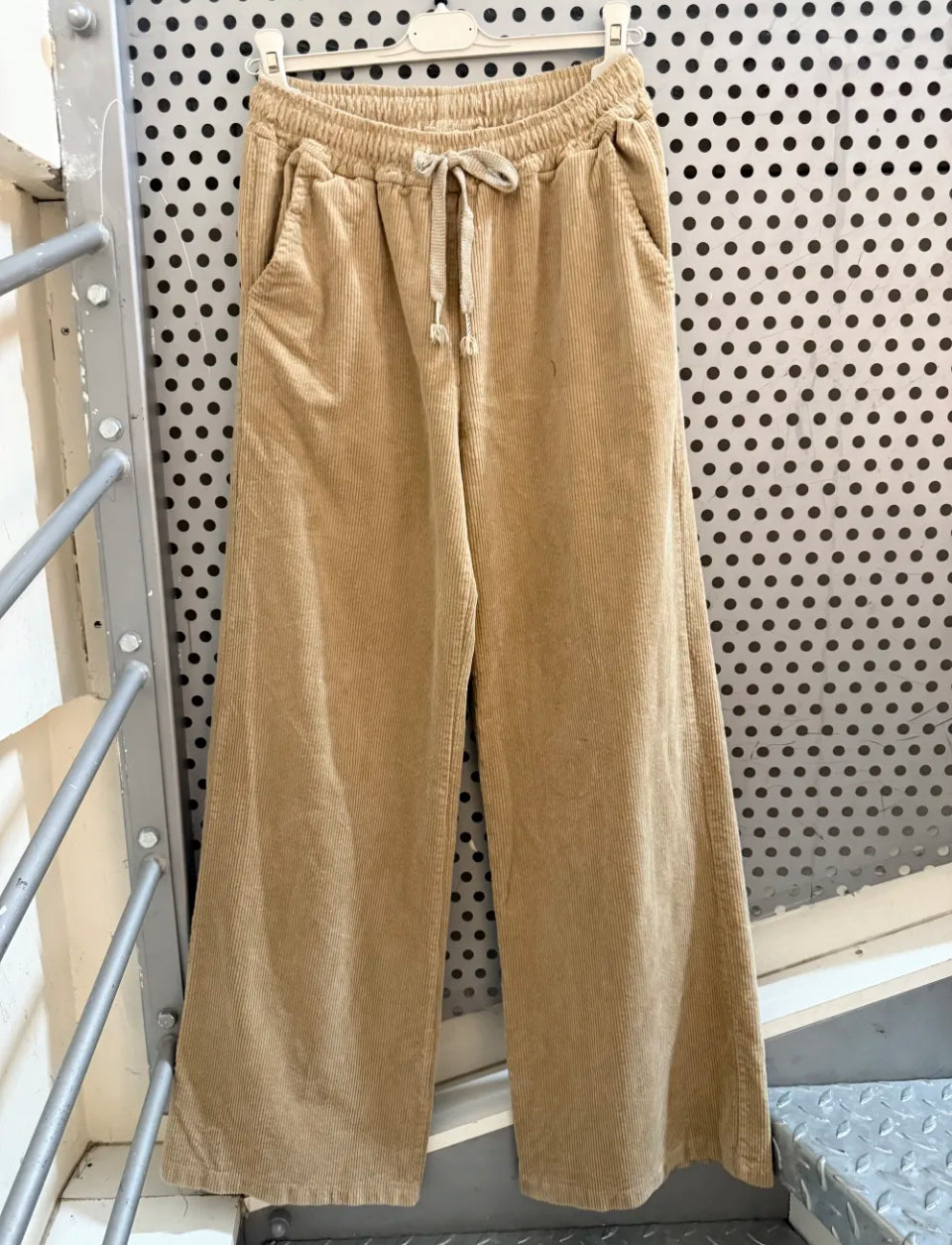 Pantalon velours Camel